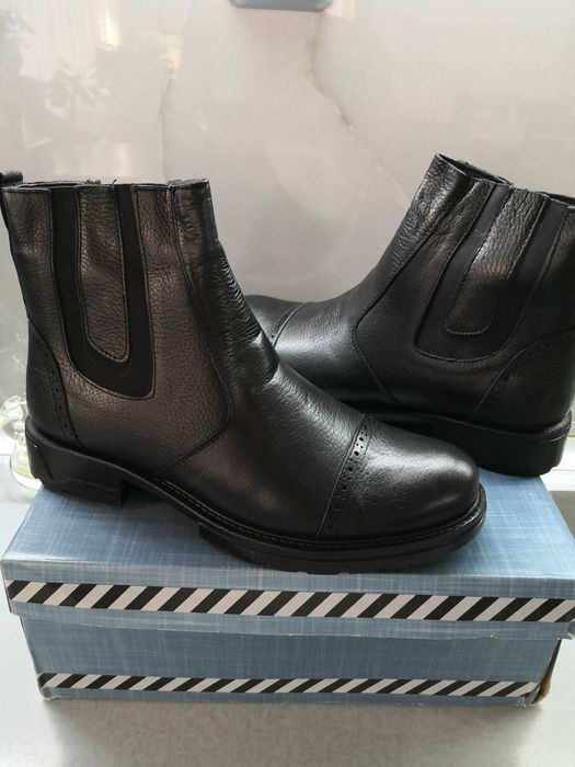 Нови зимни мъжки обувки, естествена кожа