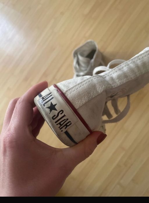 Converse albi, marimea 36.5