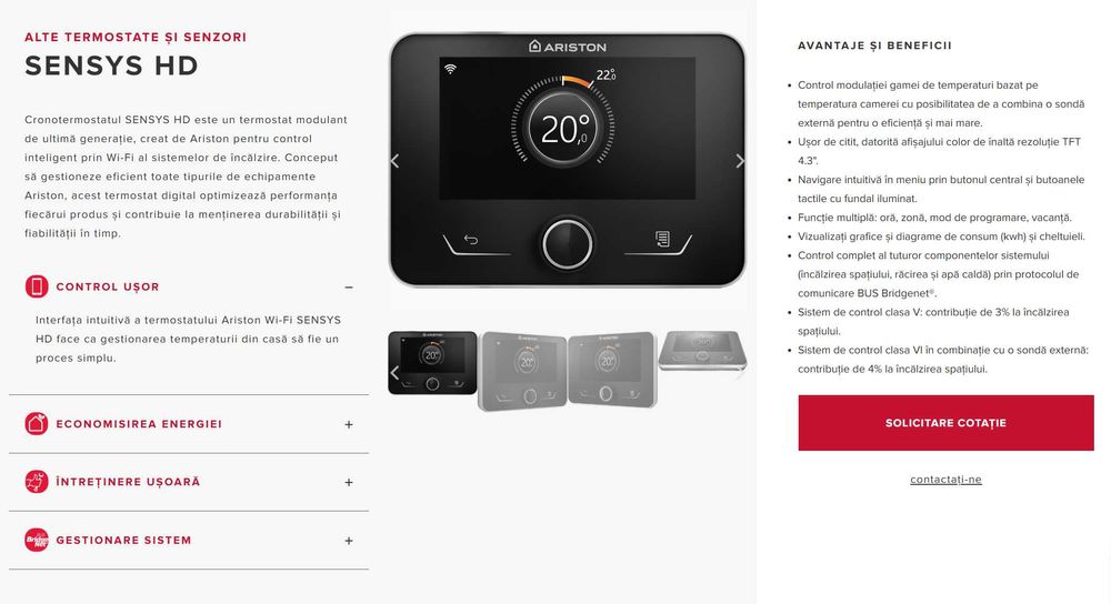 Termostat Ariston Sensys HD