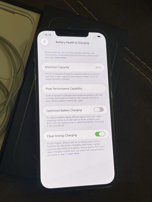 Iphone 12 Pro Max 256gb 93% battery