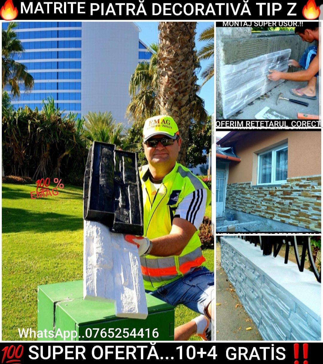 OFERTA 10+4 GRATIS matrite borduri rigole pavele constructi alei pavaj