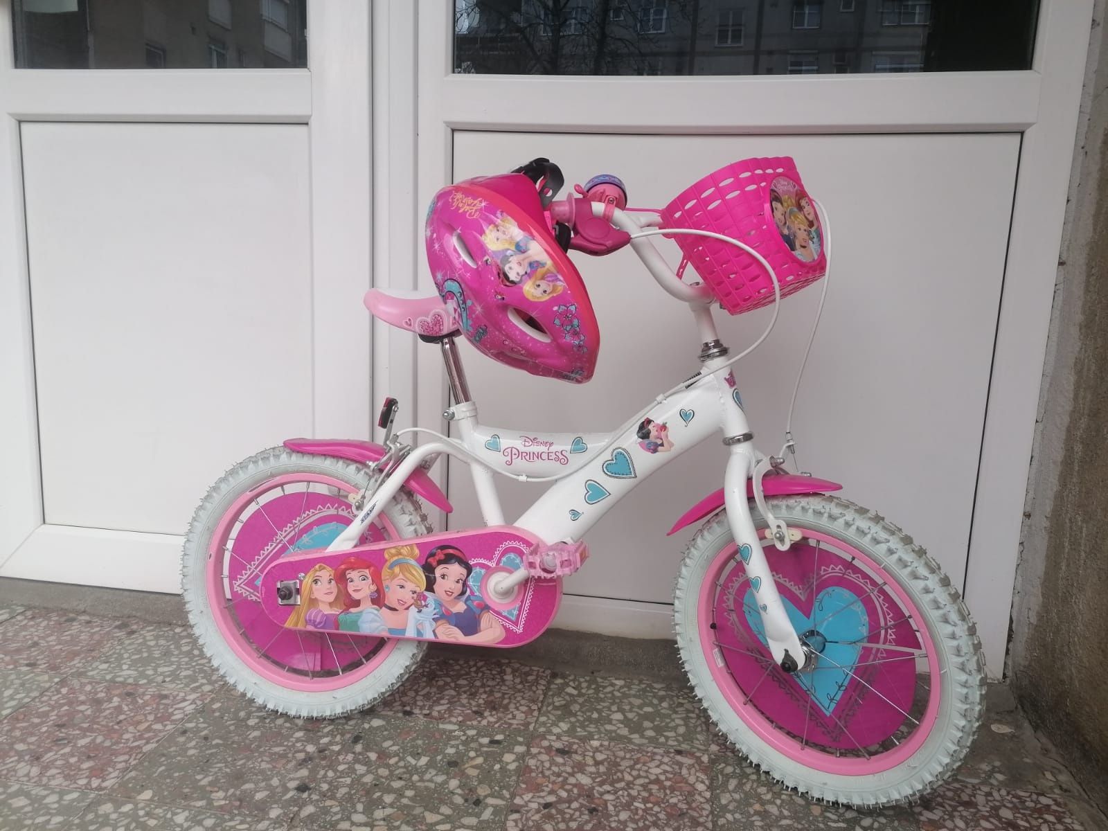 Bicicleta copii STAMP Disney Princess 16 inch + cască + kit protecție