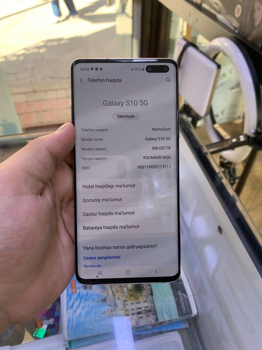 Samsung s10 5g 8/256 holati yaxshi