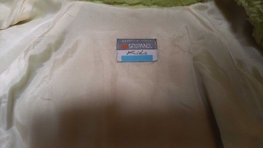 Palton Stefanel, verde deschis, marimea 42, purtat, stare foarte bună