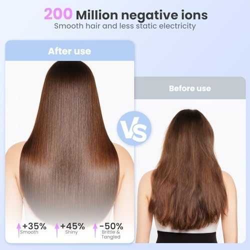 Нов Мощен йонен сешоар 110000RPM 200M йони 3 скорости 4 температури