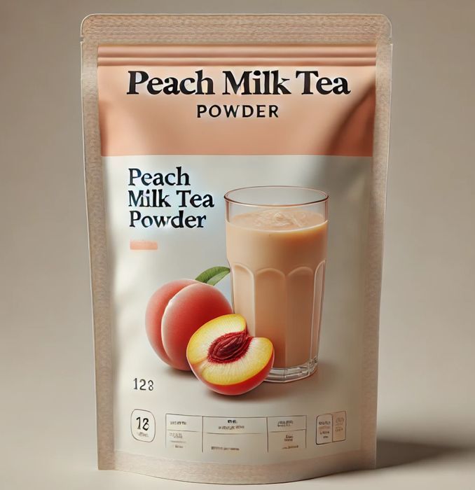 Персиковый молочный чай с мякотью