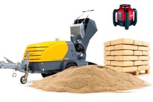 Стяжка пола, Полусухая стяжка пола, Стяжка за 1 день агрегатом дизель