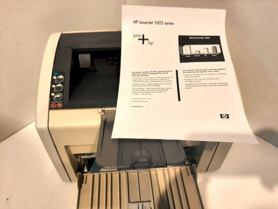 Принтер лазерный HP LaserJet 1022, ч/б, A4