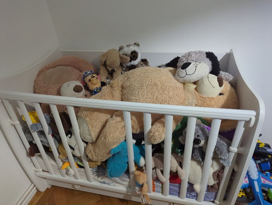 Pătuț bebeluși Lorelli Classic Dream transformabil+saltea și protecție