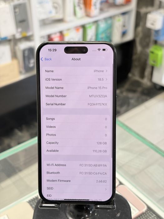 Apple iPhone 15 Pro 128GB Black Titanium