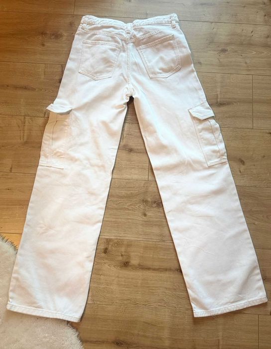 Blugi H&M albi 12-13 ani