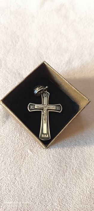 Мъжки сребърен кръст! Чисто нов!!!