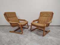 Скандинавски кресла, естествена кожа Д413