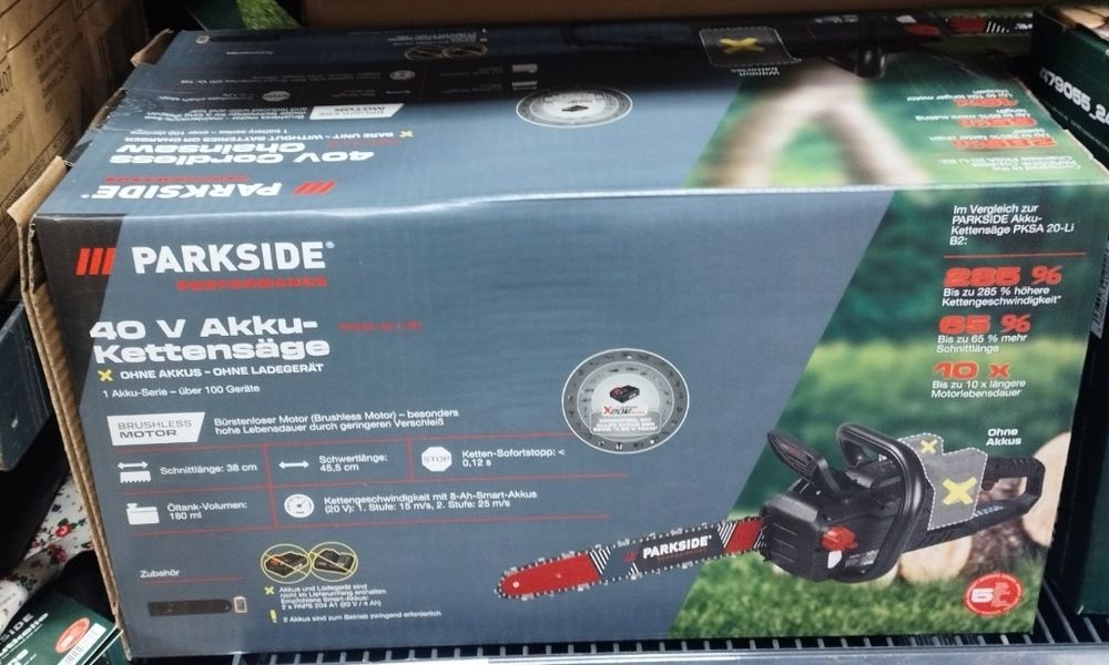 Drujba Parkside Performance cu acumulatori 40 V