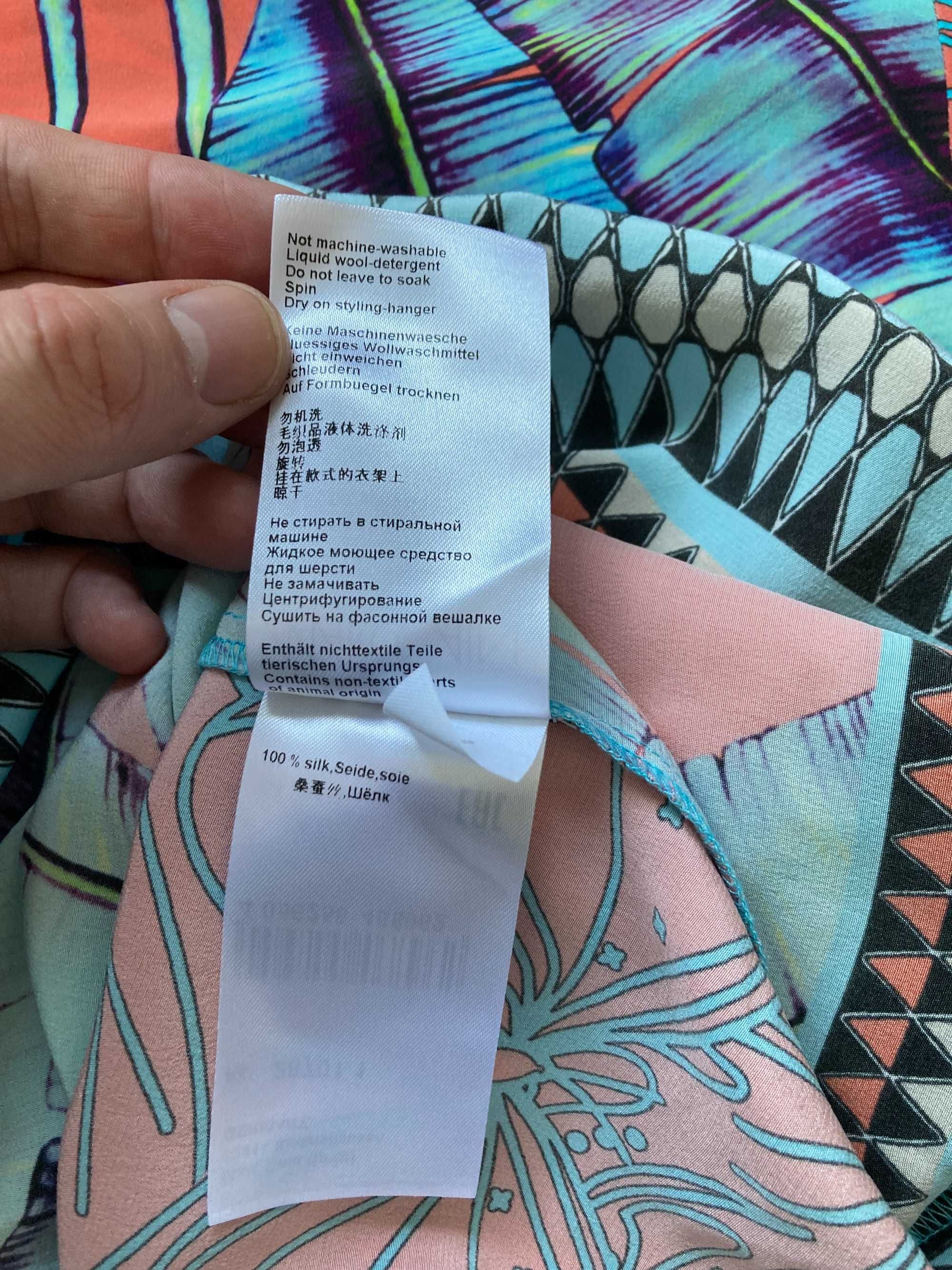 Marc Cain silk shirt женска копринена блуза фланела коприна 4 / 40