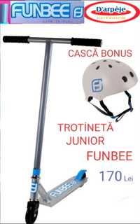 TROTINETA PREMIUM FUNBEE Junior pentru Copii + 8 Ani - NOUĂ - 170 Lei