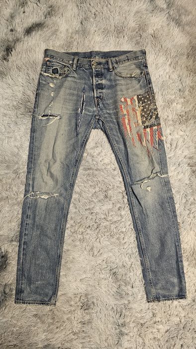 Ralph Lauren blugi vintage rari cu steagul SUA