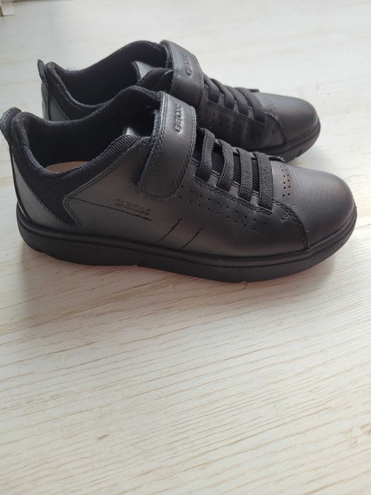 Pantofi sport- casual, negri, piele, copii - marime 32 - Geox