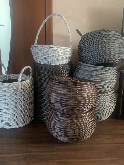 Кашпо из ротанга