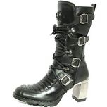 Ботуши с катарами New Rock мод.6374 S1, ЕСТЕСТВЕНА КОЖА