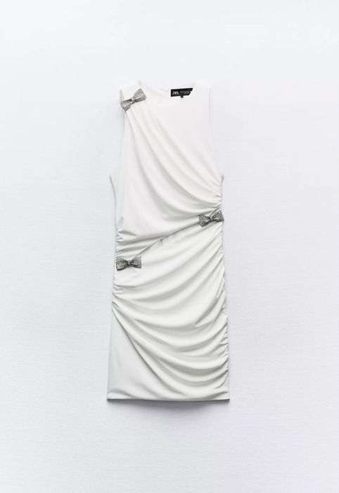 Бяла официална рокля Zara