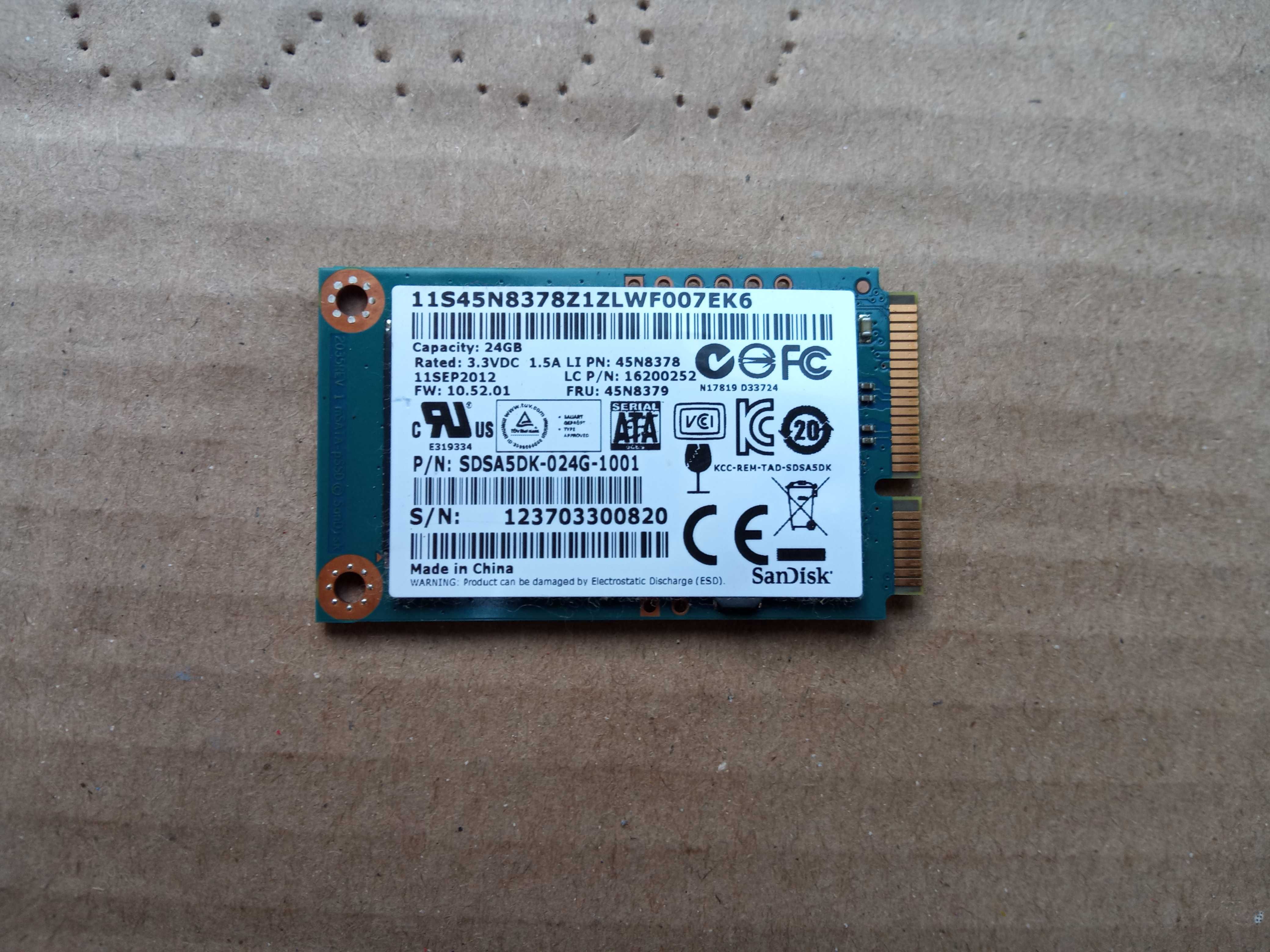 Lenovo IdeaPad U410, U310 Touch SanDisk 24gb SSD 45N8378