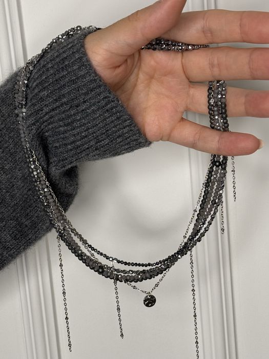 Колие  чокър от фасетирани мъниста