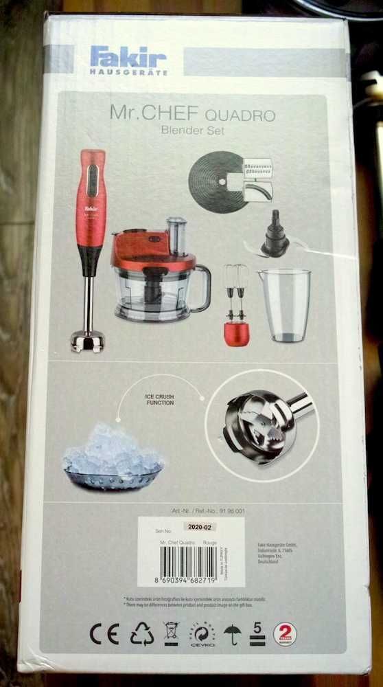 Mixer vertical, Fakir Chef Quadro, 1000W, Tocator 1,5l, utilizat