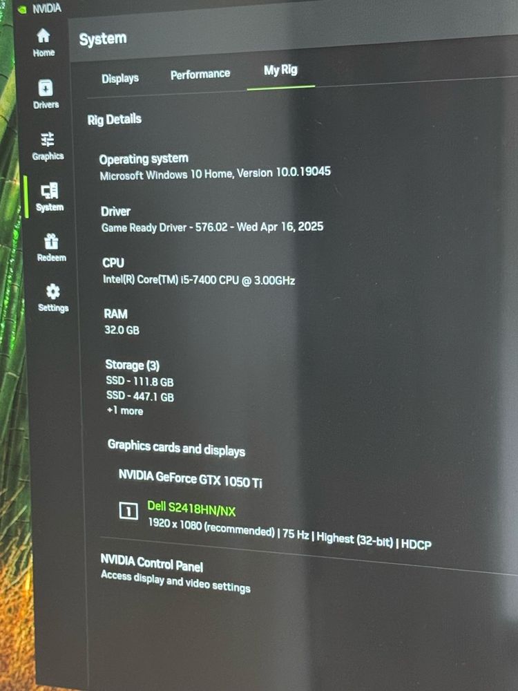 Setup gaming i5-7400 GTX 1050Ti 32 Gb Ram, monitor 24”
