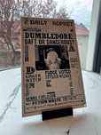 Tablou decorativ „Daily Prophet” tematică Harry Potter,gravat pe acril