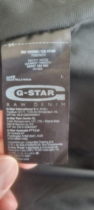 Мъжко вълнено манто G-star