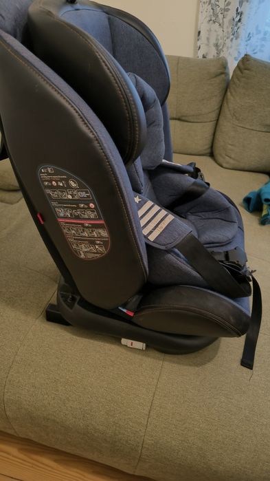 Детско столче за кола Cangaroo Pilot 0-36кг Деним ISOFIX въртящо