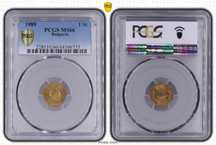 1 Стотинка 1989 PCGS MS66
