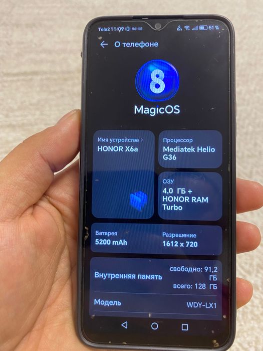 Продам телефон Honor Х6а в идеальном состоянии