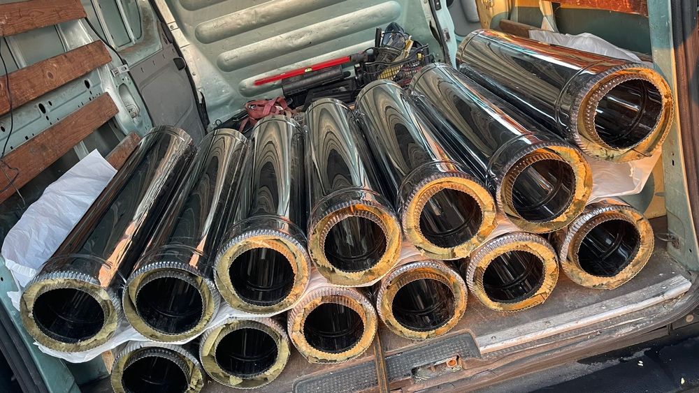 Cos de fum de inox la comnda horn