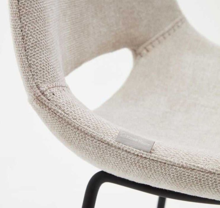 Set 2 scaune bar bej din textil Zahara Low Kave Home second hand