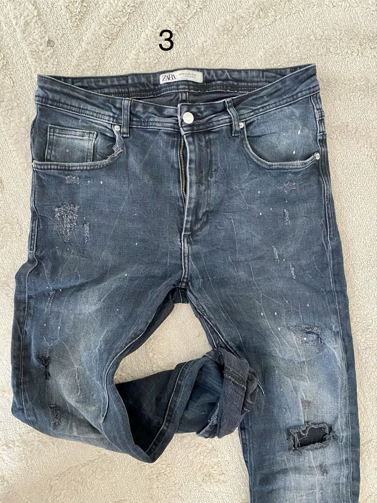 ZARA Jack and Jones cargo Black Island  мъжки дънки