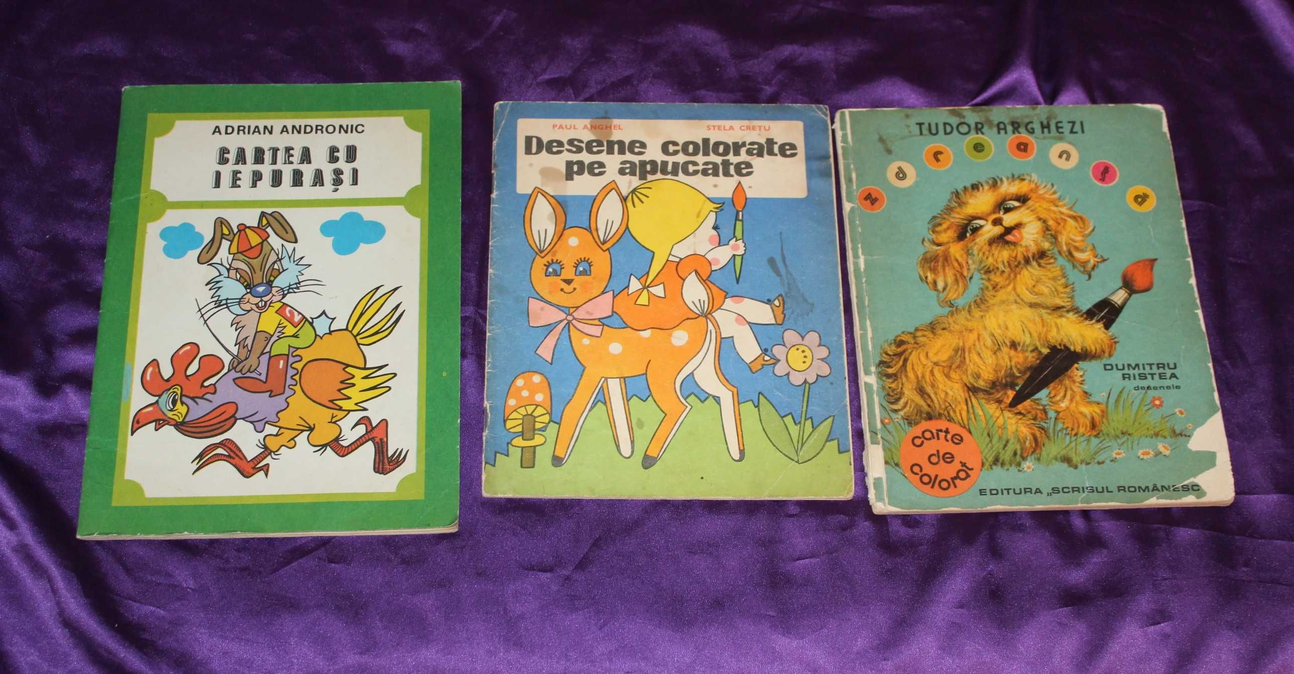 Lot 3 carti de colorat Adrian Andronic Dumitru Ristea Stela Cretu