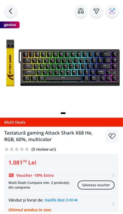 Tastatura ATTACK SHARK X68