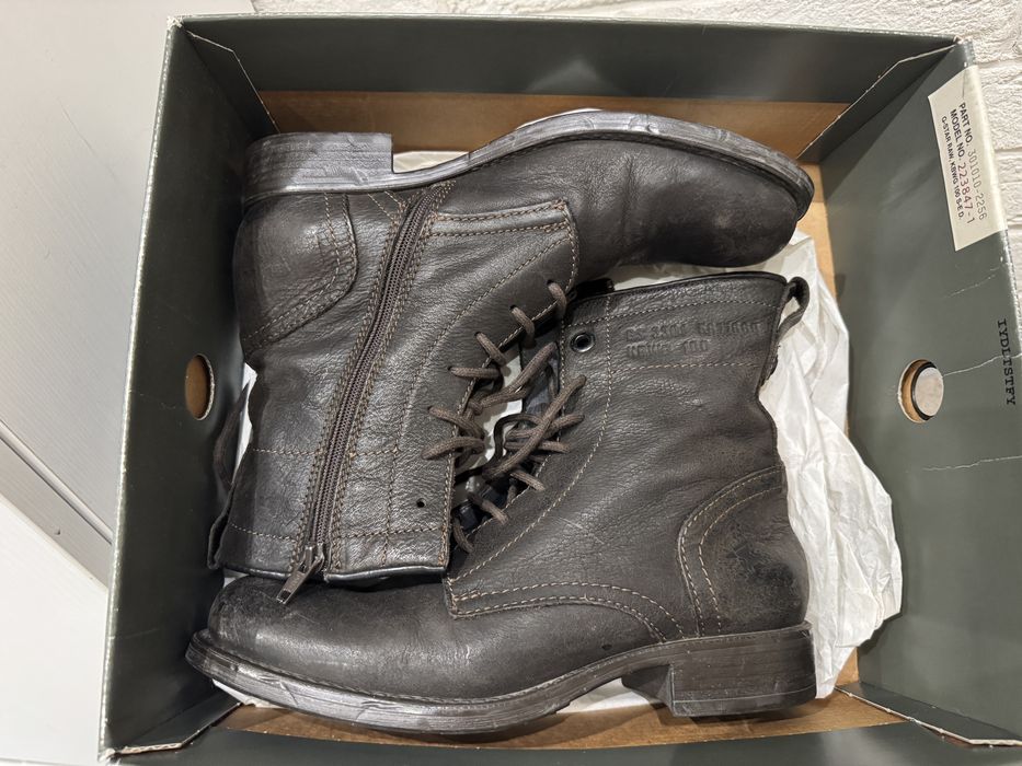 Кубинки/обувки G-star raw dark brown washed leather 38