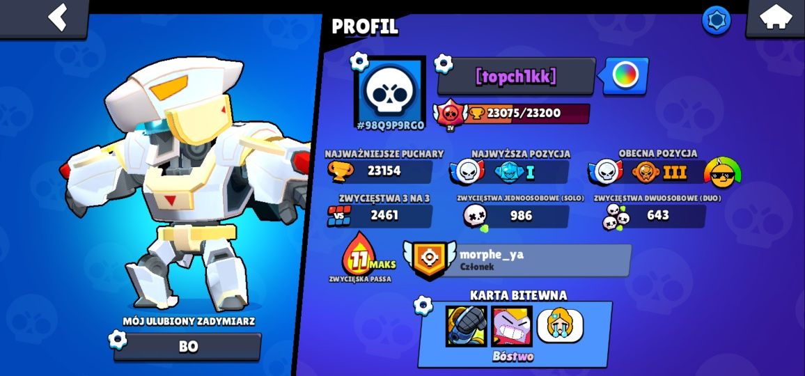 Акаунт Brawl stars 23к