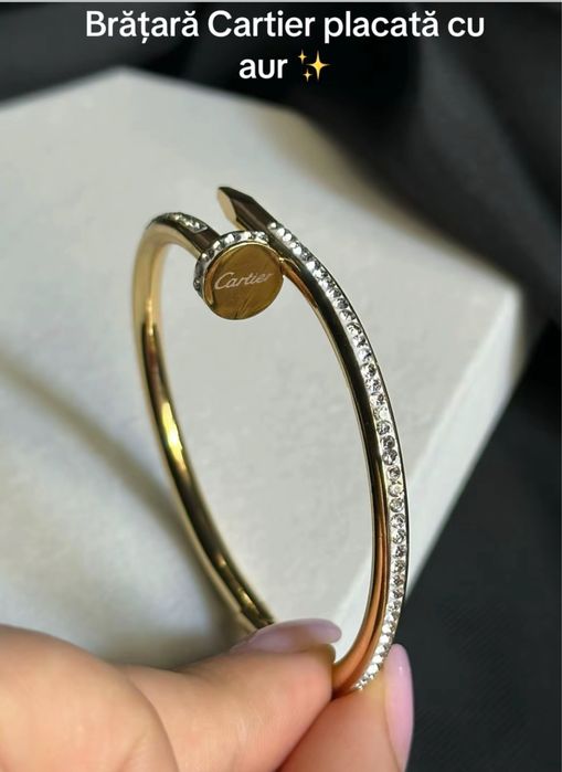 Bratara cartier placata cu aur