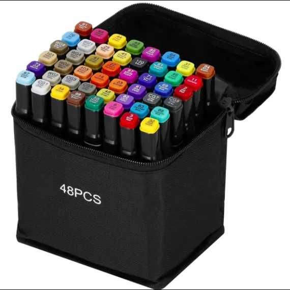 Pachet 12 carti de colorat si povesti + Set carioci 48 buc