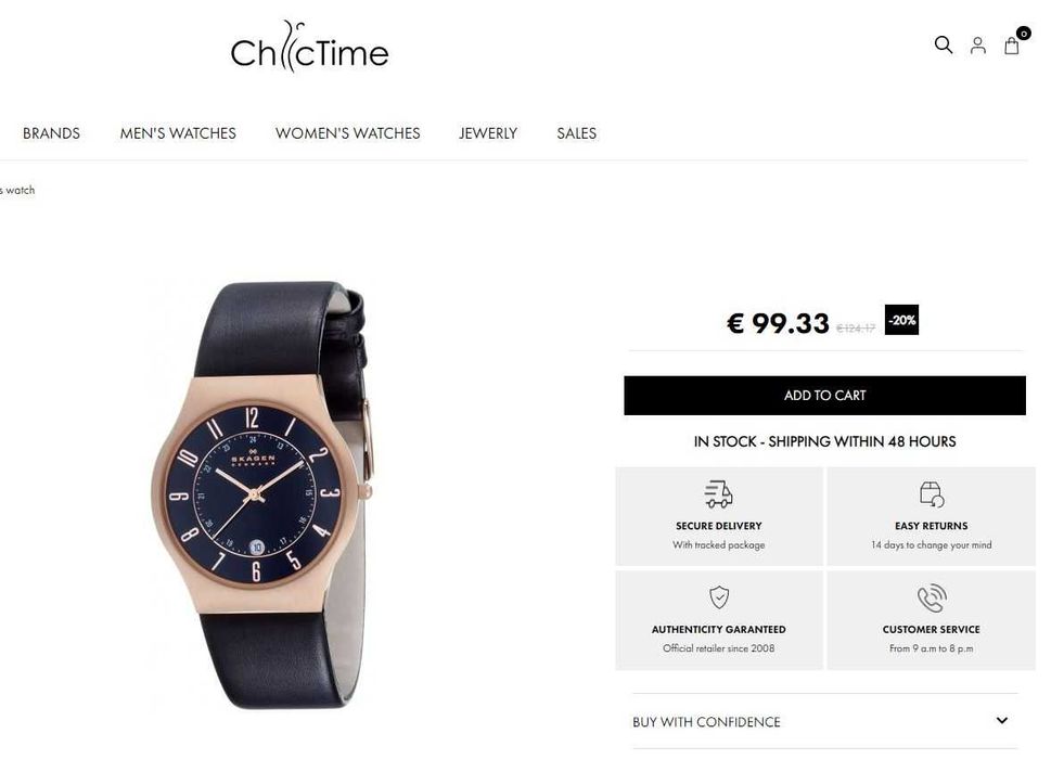 Ceas Elegant Editie Limitata Skagen 23XXLRLB Ultra-Slim Nou In Cutie