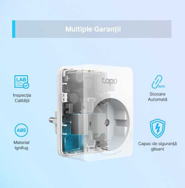 2 prize Wi-Fi smart TP-Link Mini Tapo P100 cu control vocal mod away