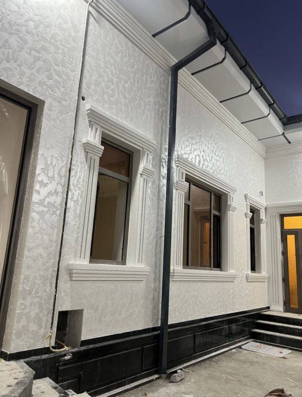 Travertin otochenta fasad ishlari hashamatli uylar uchun premium dizay