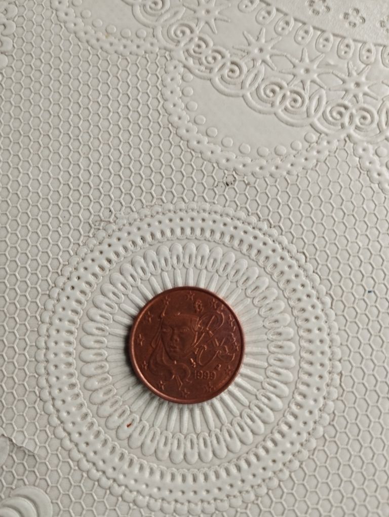 Vand 2 monede 5 Euro Cent, Franța, 1999