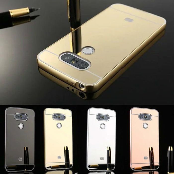 Husa / Bumper aluminiu + spate Oglinda pt. Lg G5, Lg Q6, Meizu Pro 6