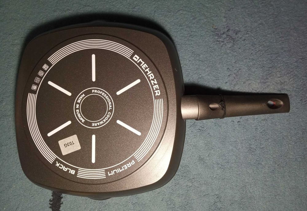 Tigaie grill profesionala antiaderenta, patrata 28cm latura NOUA