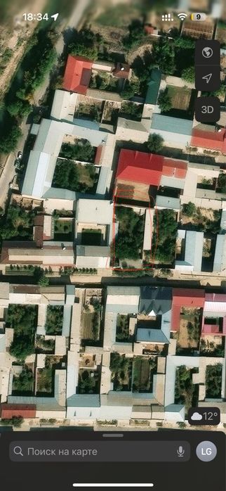 Продам усасток 8 соток Назарбек, катта Итифок 20х40 под застрйку.